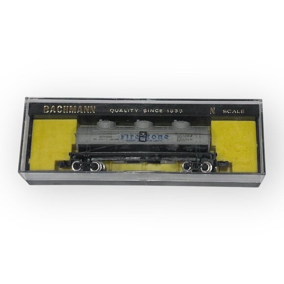 Firestone 42 Ft Three Dome Tank Car GATX30928 Bachmann N Scale Model 5428 w Box - Picture 13 of 16